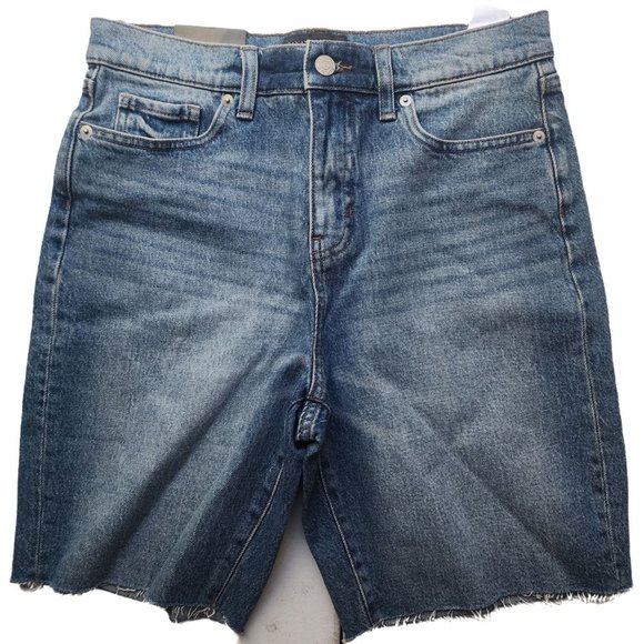 Banana Republic Sz 27 / 4 Girlfriend Denim Raw Hem Shorts NEW - Picture 2 of 7